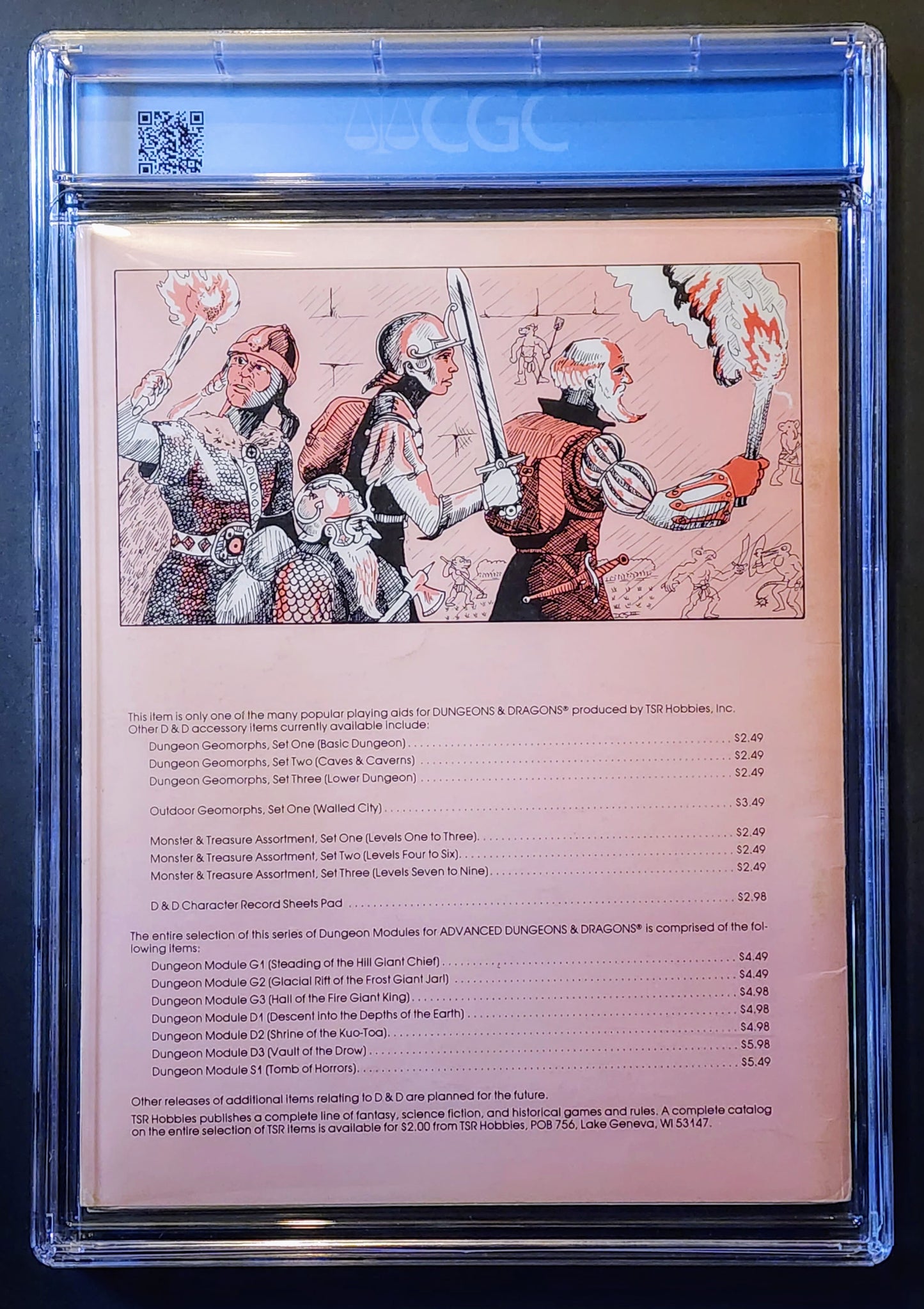 CGC 5.5 Advanced Dungeons & Dragons Tomb of Horrors S1 Module (FIRST Printing)