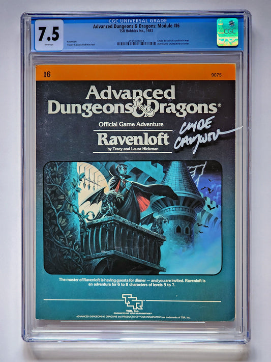 CGC 7.5 AD&D Ravenloft I6 Module Strahd Cover (SIGNED BY CLYDE CALDWELL)