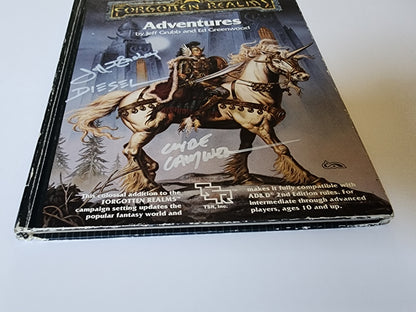 Forgotten Realms Adventures AD&D Rulebook (SIGNED BY CALDWELL, EASLEY, DIESEL, GREENWOOD, GRUBB)