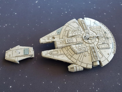 Lando's Millennium Falcon YT-1300 with Escape Shuttle w/bases