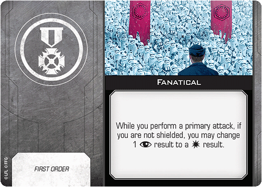 X-Wing Miniatures Fanatical Talent Upgrades