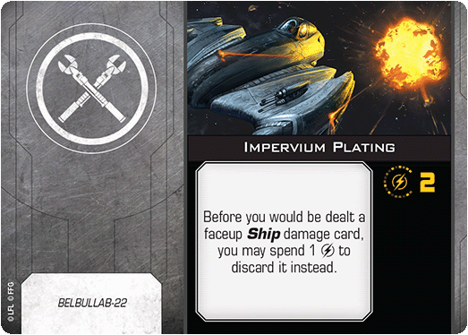 X-Wing Miniatures Impervium Plating Modification Upgrades