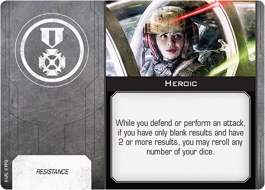 X-Wing Miniatures Heroic Talent Upgrades