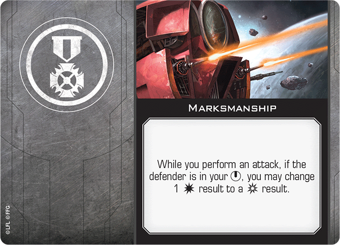 X-Wing Miniatures Marksmanship Talent Upgrades