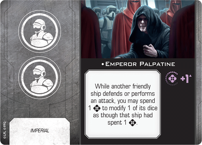 X-Wing Miniatures Emperor Palpatine Crew Upgrades