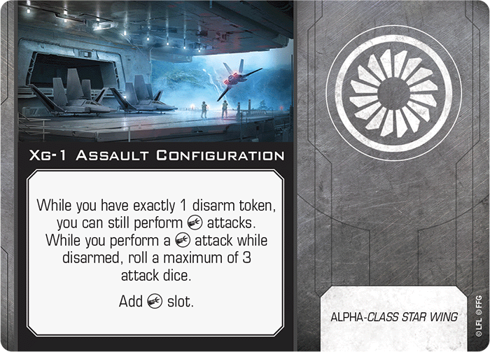 X-Wing Miniatures Xg-1 Assault Configuration Configuration Upgrades