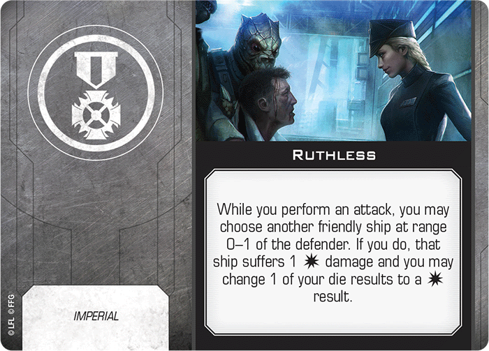 X-Wing Miniatures Ruthless Talent Upgrades