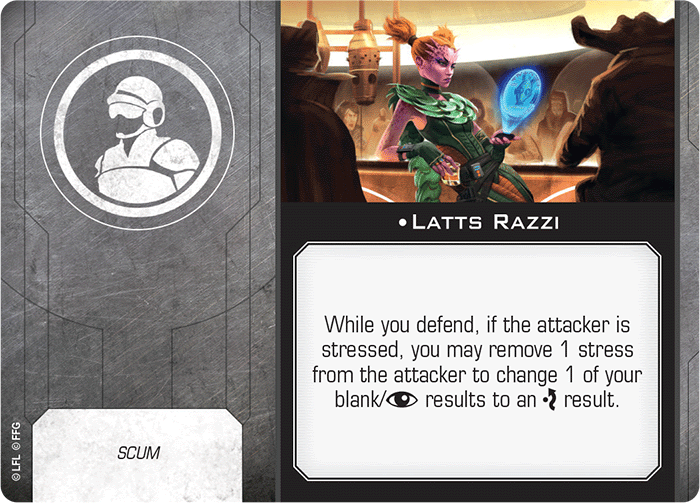 X-Wing Miniatures Latts Razzi Crew Upgrades