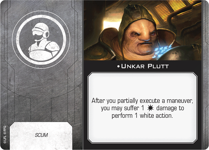 X-Wing Miniatures Unkar Plutt Crew Upgrades