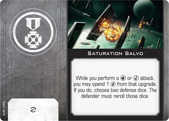 X-Wing Miniatures Saturation Salvo Talent Upgrades