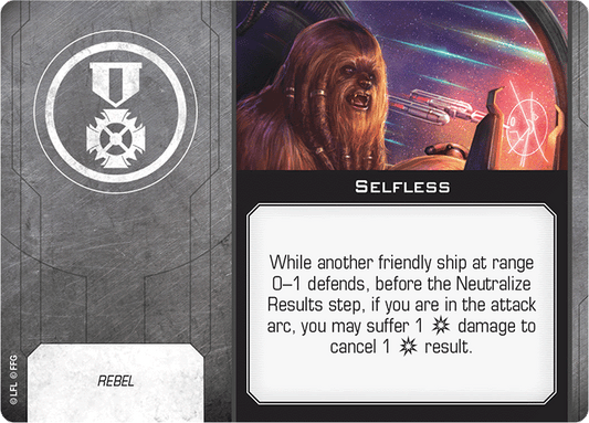 X-Wing Miniatures Selfless Talent Upgrades