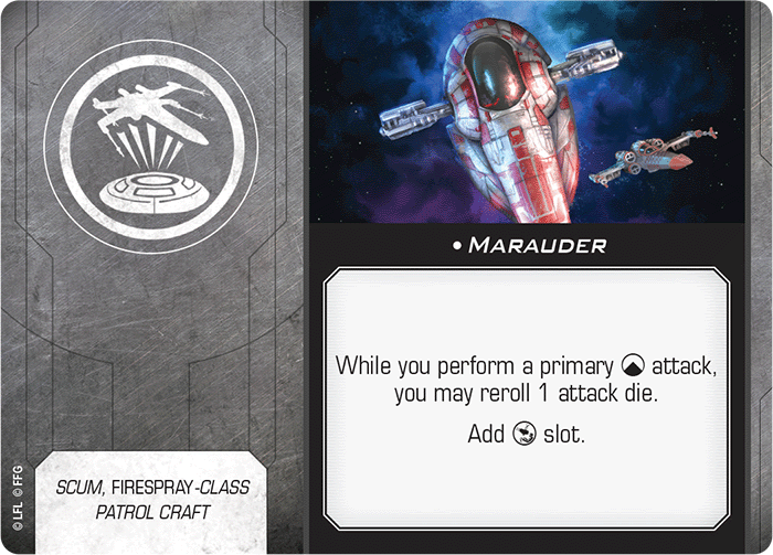 X-Wing Miniatures Marauder Title Upgrades