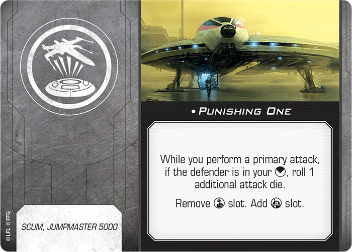 X-Wing Miniatures Punishing One Title Upgrades