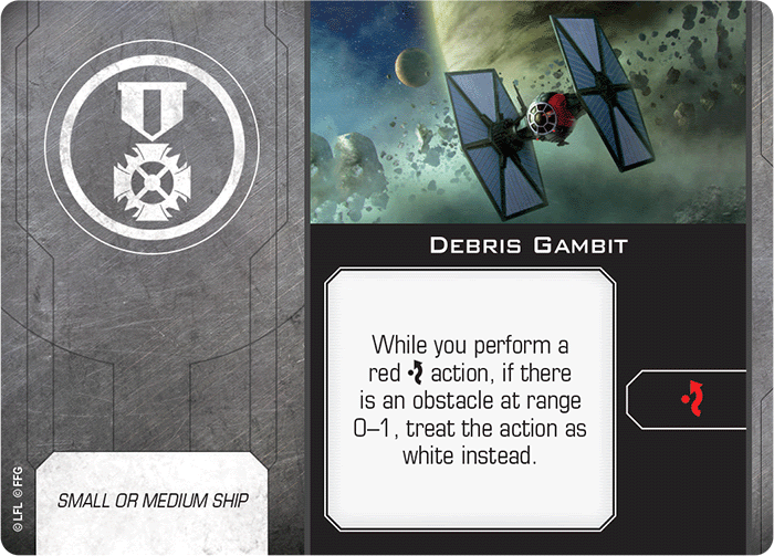 X-Wing Miniatures Debris Gambit Talent Upgrades