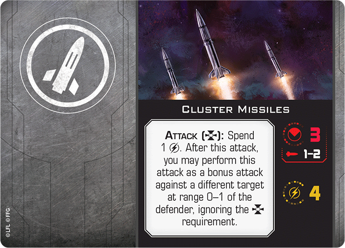 X-Wing Miniatures Cluster Missiles Missile Upgrades