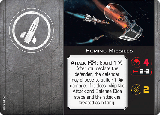 X-Wing Miniatures Homing Missiles Missile Upgrades