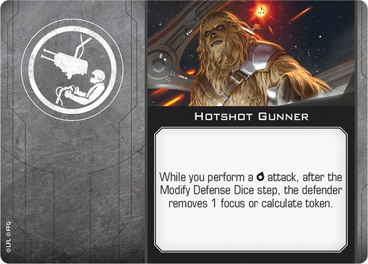 X-Wing Miniatures Hotshot Gunner Gunner Upgrades