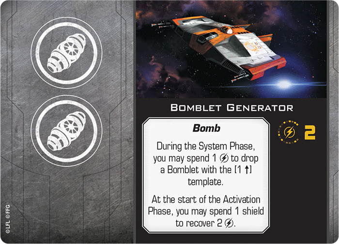 X-Wing Miniatures Bomblet Generator Device Upgrades