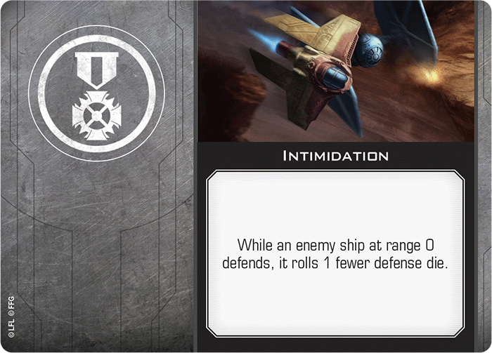 X-Wing Miniatures Intimidation Talent Upgrades