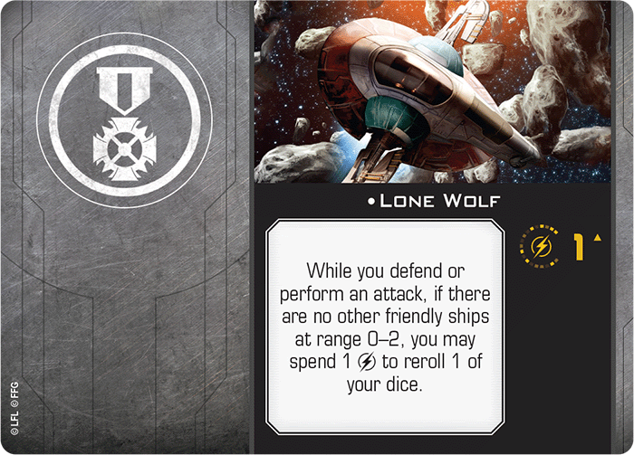 X-Wing Miniatures Lone Wolf Talent Upgrades