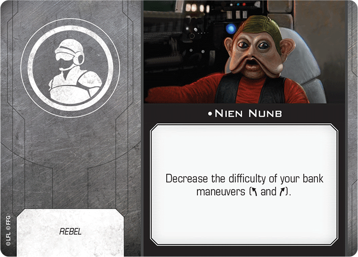 X-Wing Miniatures Nien Nunb Crew Upgrades