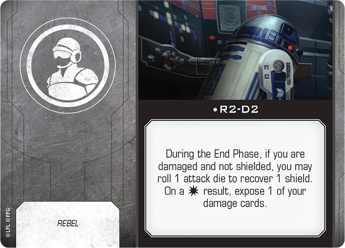 X-Wing Miniatures R2-D2 Crew Upgrades