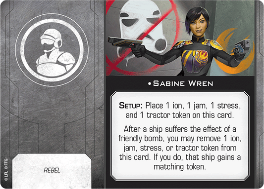 X-Wing Miniatures Sabine Wren Crew Upgrades