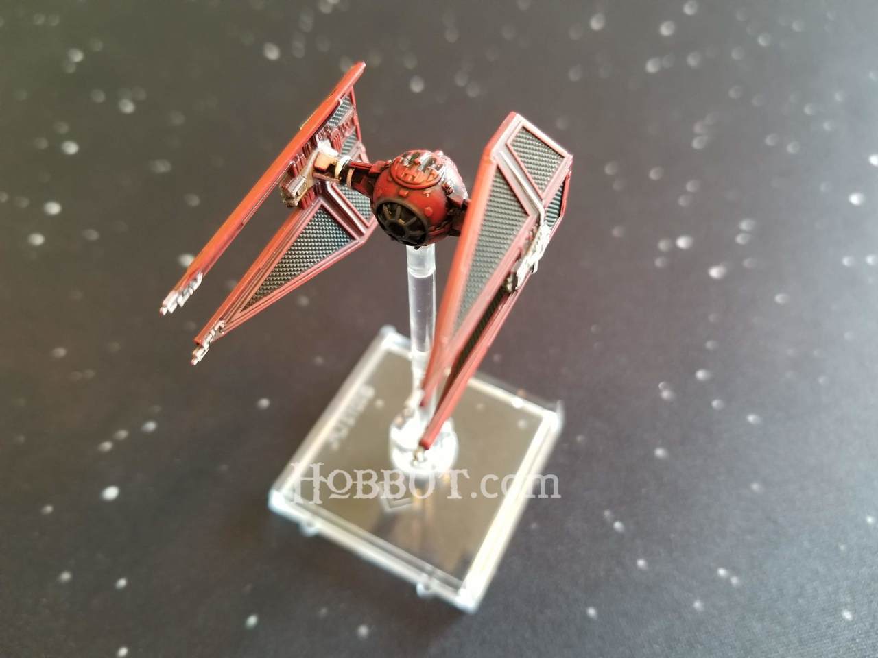 TIE/in Interceptor (Royal Guard Full Red from Imperial Aces) w/ MAGNETIC base