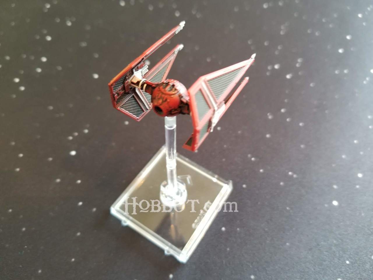 TIE/in Interceptor (Royal Guard Full Red from Imperial Aces) w/ MAGNETIC base