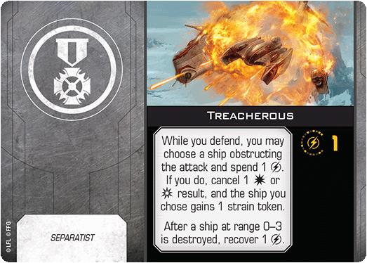 X-Wing Miniatures Treacherous Talent Upgrades