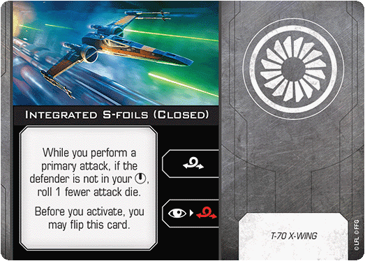 X-Wing Miniatures Integrated S-foils Configuration Upgrades