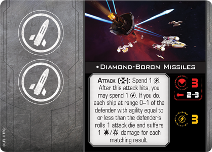 X-Wing Miniatures Diamond-Boron Missiles Missile Upgrades